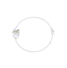 Bracelet Mélancolie en or blanc 18 carats, masque théâtre triste