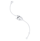 Bracelet Mélancolie en or blanc 18 carats, masque théâtre triste
