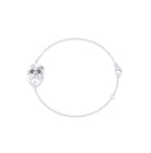 Bracelet Mélancolie en or blanc 18 carats, masque théâtre triste