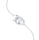 Bracelet Mélancolie en or blanc 18 carats, masque théâtre triste Diamant