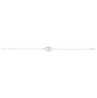 Bracelet Mélancolie en or blanc 18 carats, masque théâtre triste