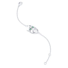 Bracelet Mélancolie en or blanc 18 carats, masque théâtre triste