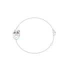 Bracelet Mélancolie en or blanc 18 carats, masque théâtre triste
