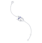 Bracelet Mélancolie en or blanc 18 carats, masque théâtre triste