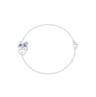 Bracelet Mélancolie en or blanc 18 carats, masque théâtre triste