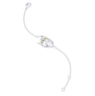 Bracelet Mélancolie en or blanc 18 carats, masque théâtre triste