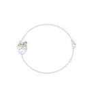 Bracelet Mélancolie en or blanc 18 carats, masque théâtre triste