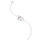 Bracelet Mélancolie en or blanc 18 carats, masque théâtre triste