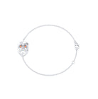 Bracelet Mélancolie en or blanc 18 carats, masque théâtre triste