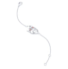 Bracelet Mélancolie en or blanc 18 carats, masque théâtre triste
