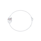 Bracelet Mélancolie en or blanc 18 carats, masque théâtre triste