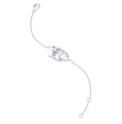 Bracelet Mélancolie en or blanc 18 carats, masque théâtre triste