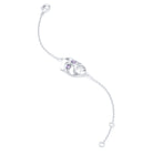 Bracelet Mélancolie en or blanc 18 carats, masque théâtre triste