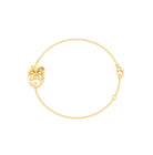 Bracelet Mélancolie en or jaune 18 carats, masque théâtre triste