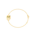 Bracelet Mélancolie en or jaune 18 carats, masque théâtre triste