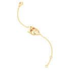 Bracelet Mélancolie en or jaune 18 carats, masque théâtre triste