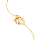 Bracelet Mélancolie en or jaune 18 carats, masque théâtre triste Saphir jaune
