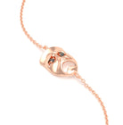 Bracelet Mélancolie en or rose 18 carats, masque théâtre triste Diamant noir