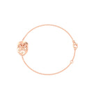 Bracelet Mélancolie en or rose 18 carats, masque théâtre triste