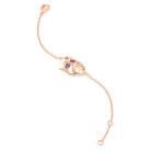Bracelet Mélancolie en or rose 18 carats, masque théâtre triste