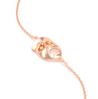 Bracelet Mélancolie en or rose 18 carats, masque théâtre triste Saphir jaune