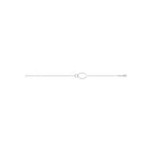 Bracelet ovale et cercle ciselés en argent 925 rhodié, autre angle de vue