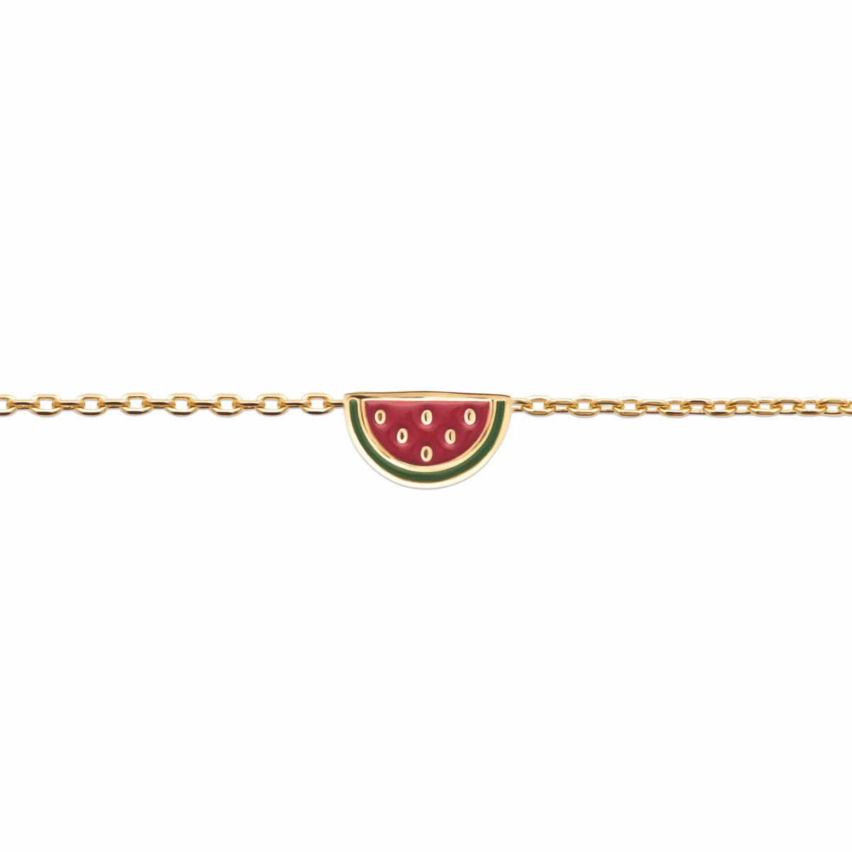 Bracelet pastèque enfant en plaqué or, 15 cm