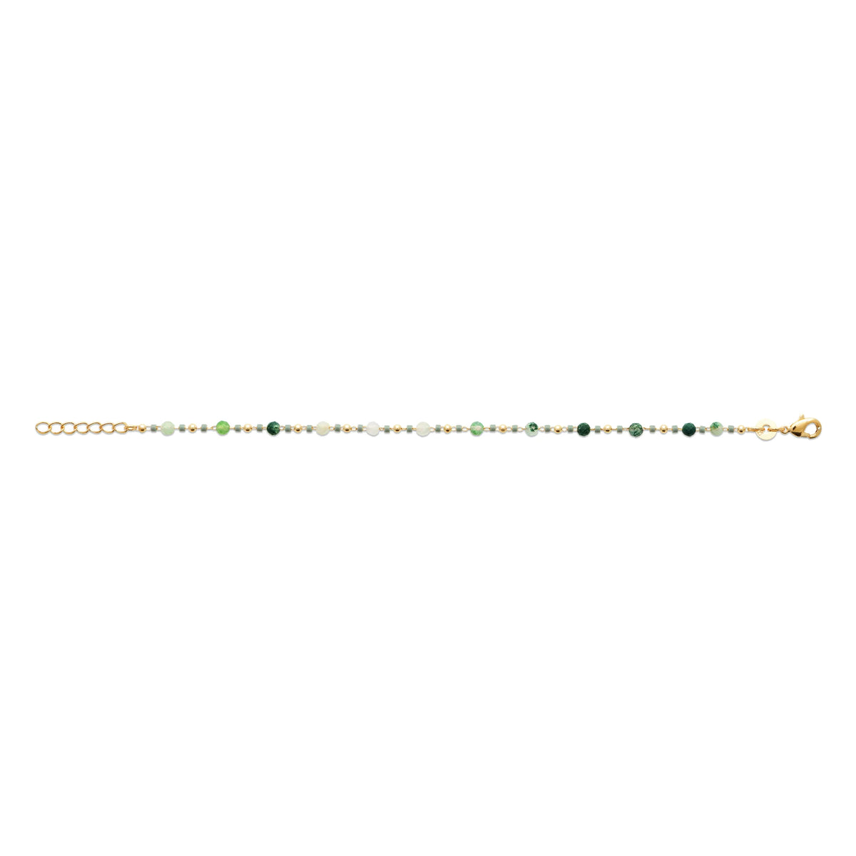 Bracelet perles d’agate en plaqué or