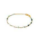 Bracelet perles d’agate en plaqué or