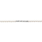 Bracelet perles d’imitation et barrette de zircons en acier PVD argenté