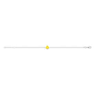 Bracelet poussin jaune enfant en argent 925 rhodié, 16 cm