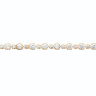 Bracelet rivière de zircons sertis clos en plaqué or