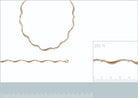 Bracelet ruban ondulé en plaqué or