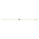 Bracelet tortue verte enfant en plaqué or, 16 cm
