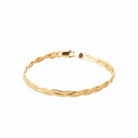 Bracelet tresse de mailles plates en plaqué or