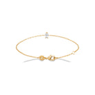Bracelet zircon blanc taille poire en plaqué or