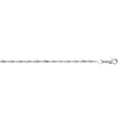 Chaîne maille Singapour 1,9 mm en argent 925 rhodié, vue de détail