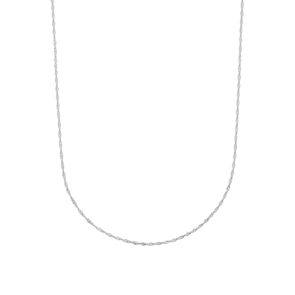 Chaîne maille Singapour 1,9 mm en argent 925 rhodié