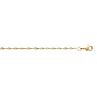 Chaîne maille Singapour en plaqué or 45 cm, détail du fermoir et de la maille