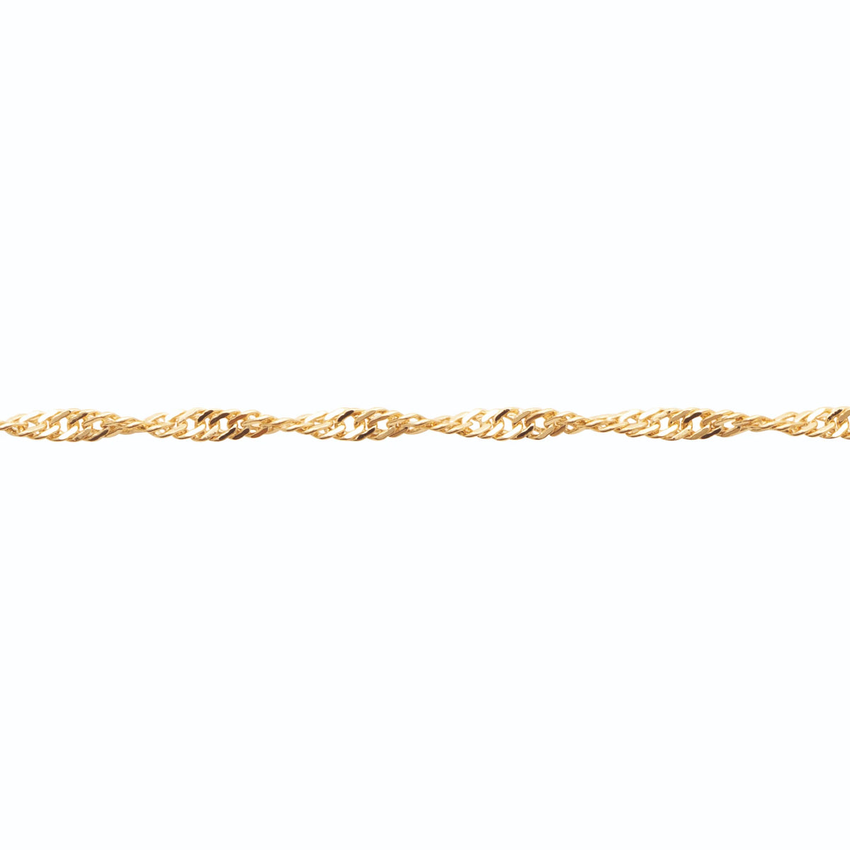 Chaîne maille Singapour en plaqué or 45 cm