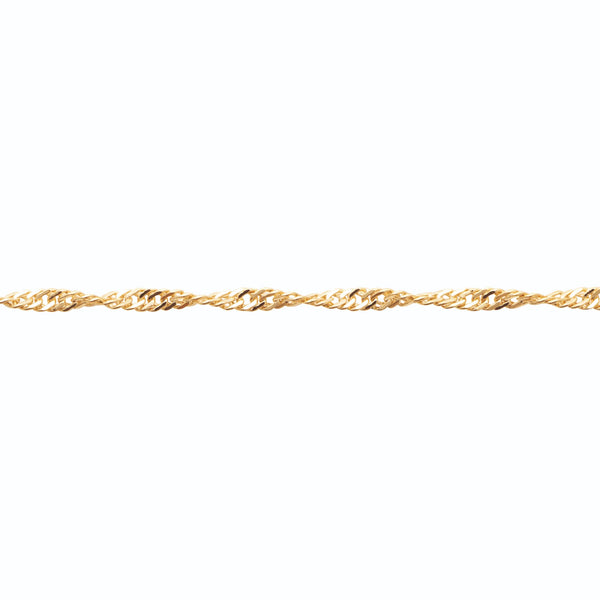 Chaîne maille Singapour en plaqué or 45 cm