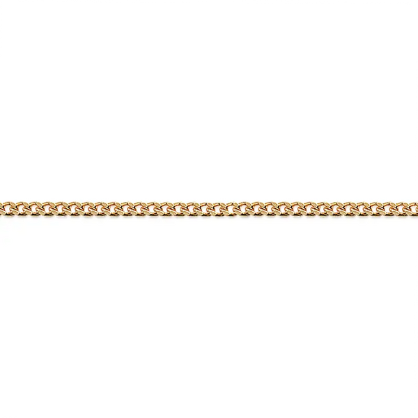 Chaîne maille gourmette diamantée en plaqué or 18 carats, 3 longueurs, autre vue