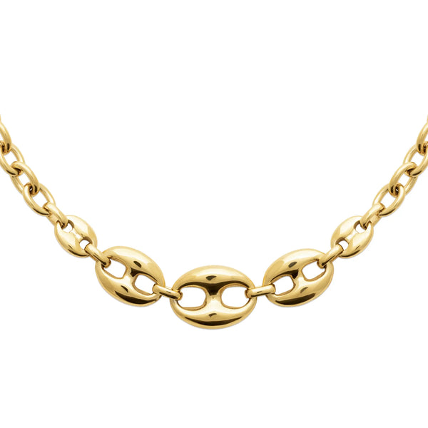 Collier Maillons Dégradés en PVD Doré (50 cm), autre vue