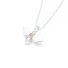Collier Abeille en argent 950 et pierre fine ou précieuse au choix Citrine