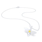 Collier Abeille en argent 950 et pierre fine ou précieuse au choix