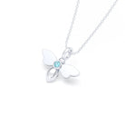 Collier Abeille en argent 950 et pierre fine ou précieuse au choix Topaze