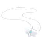 Collier Abeille en argent 950 et pierre fine ou précieuse au choix