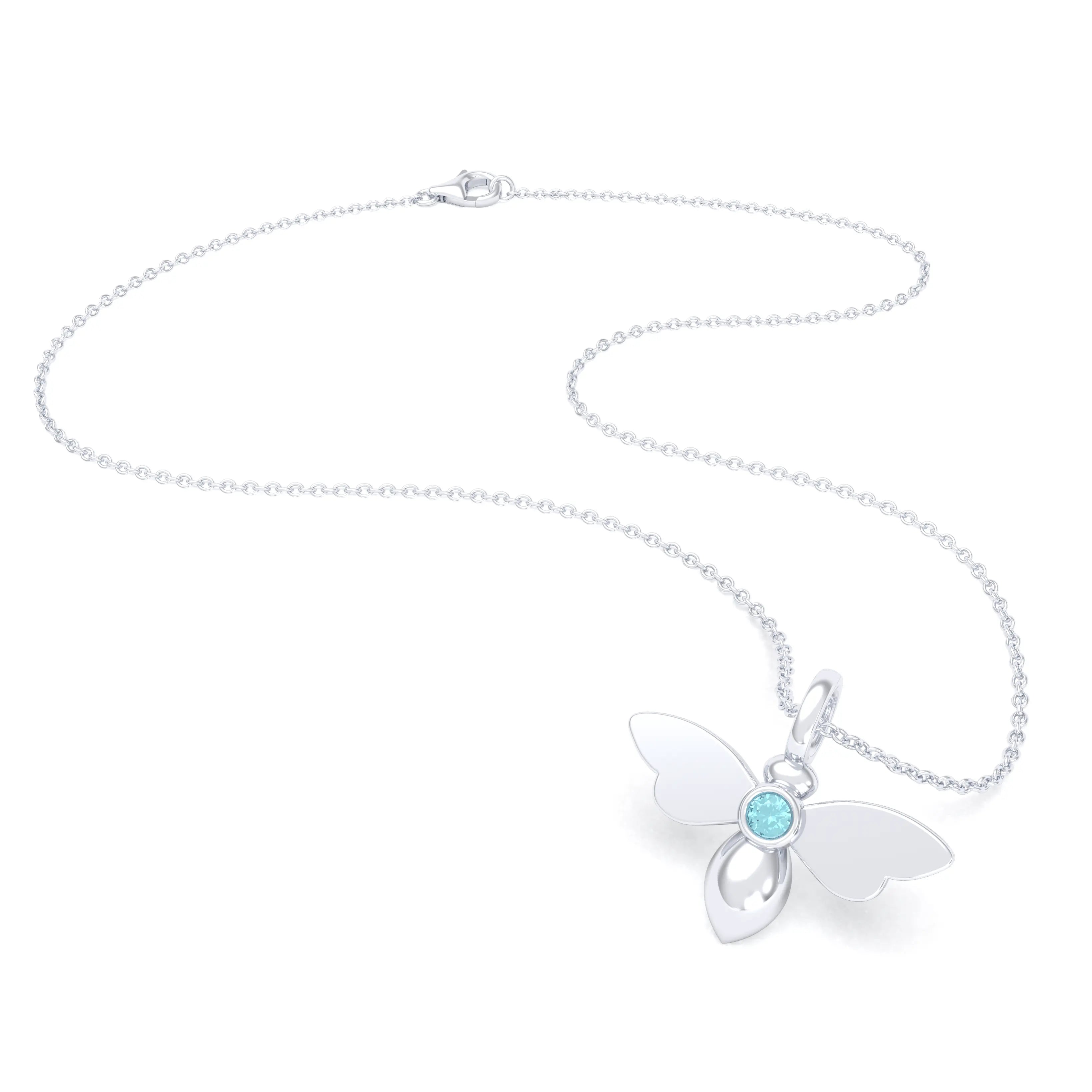 Collier Abeille en argent 950 et pierre fine ou précieuse au choix