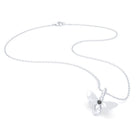 Collier Abeille en or blanc 18 carats et pierre précieuse au choix