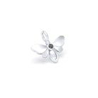 Collier Abeille en or blanc 18 carats et pierre précieuse au choix Diamant noir Pendentif seul